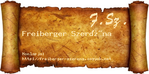 Freiberger Szeréna névjegykártya